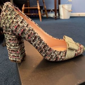COPY - NWB J. Crew Heels Tweed w/ bow, Sz 8